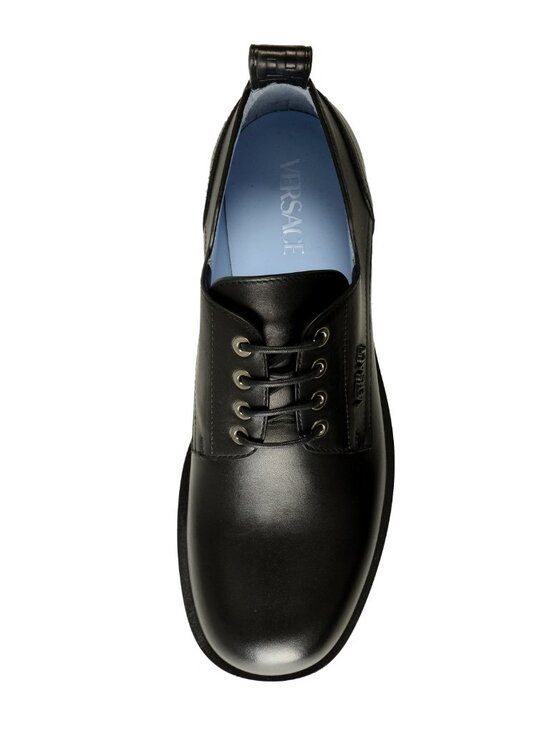 Versace Men\'s Black Leather Lace Up Oxfords Derby Shoes US 7 IT 40 main image 7